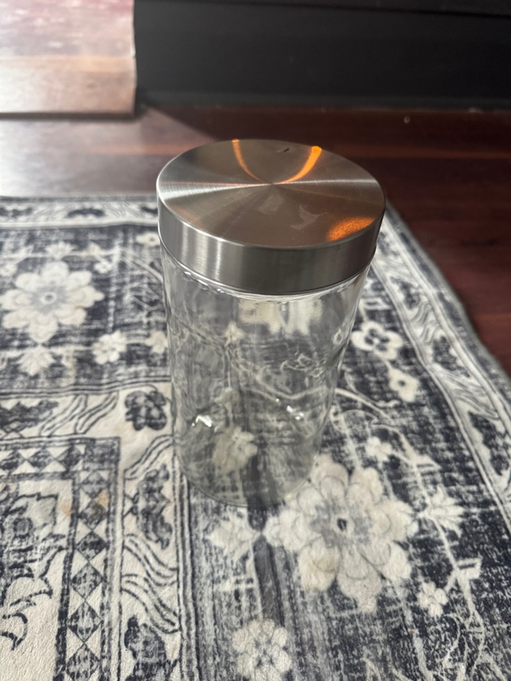 Stainless Steel Lid Glass Storage Jar